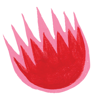 Illustration of a red flower