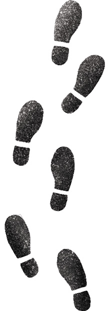 Illustration of footprints