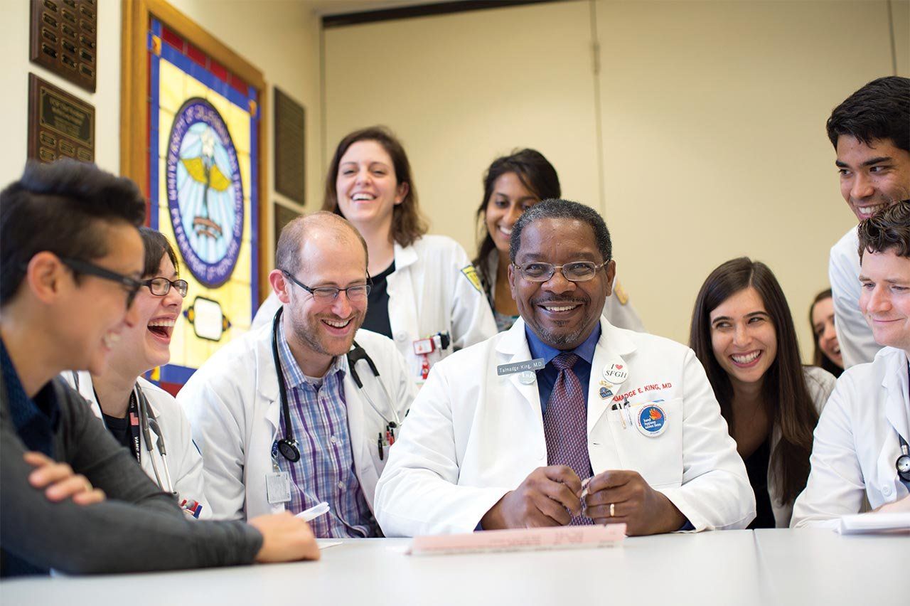 Dean Talmadge King with a group of colleagues and students.