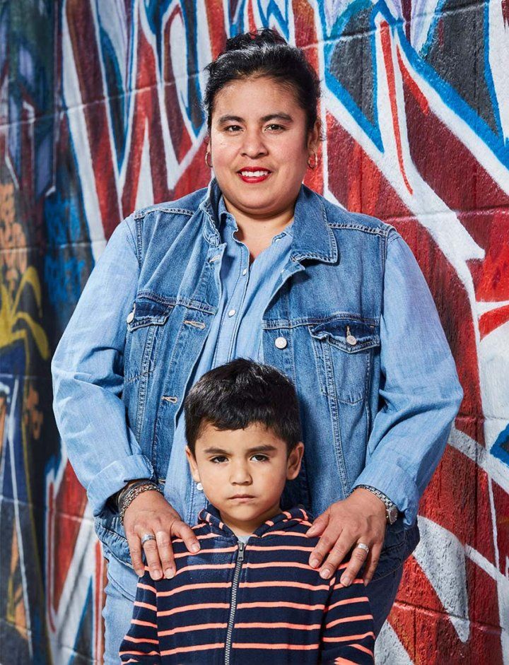 Fabiola Gudiel with her son, Steven Mendoza.