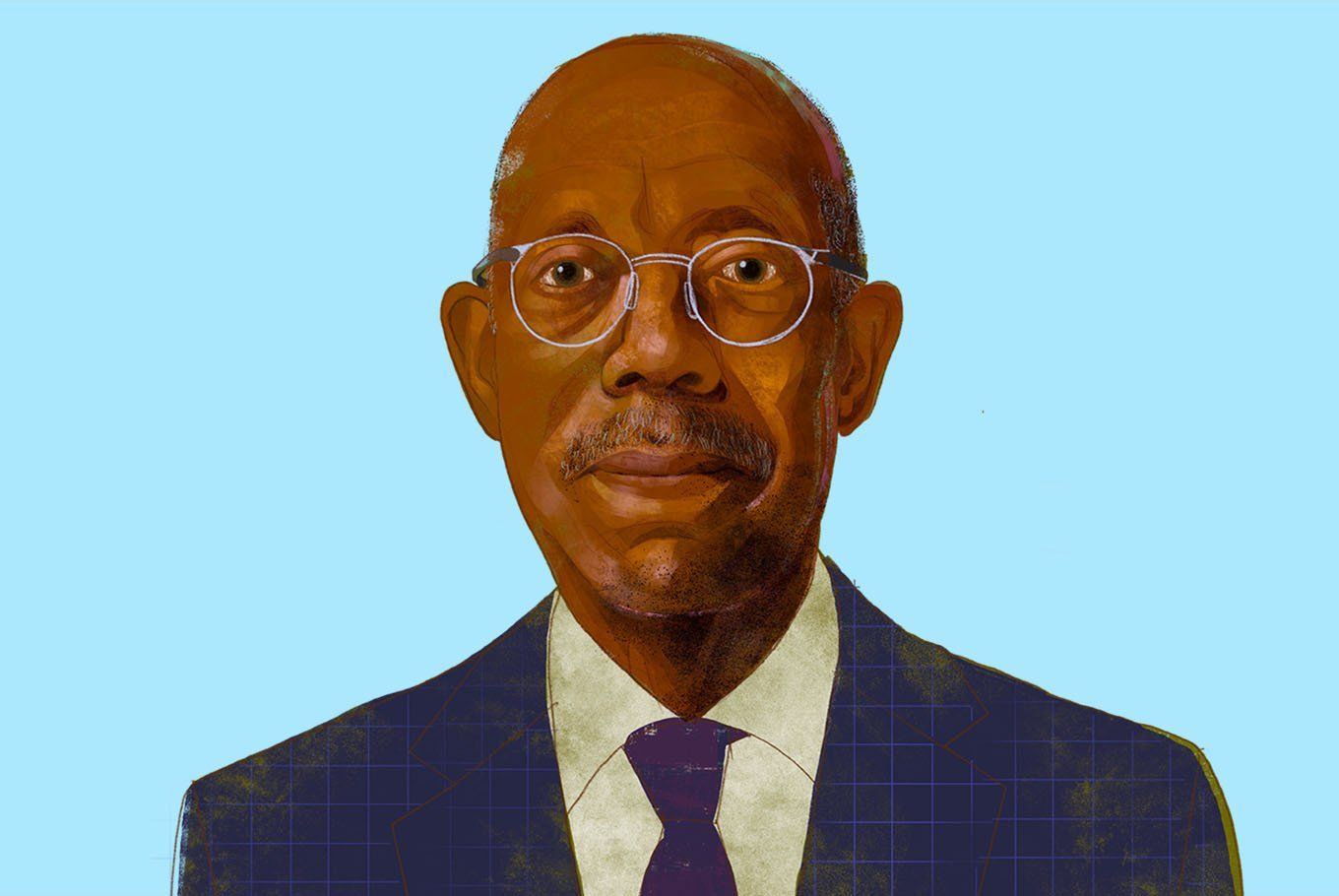 Illustrated portrait of Michael Drake
