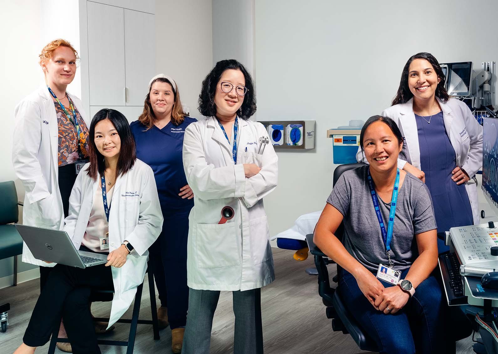 Portrait of a female neurology clinic team