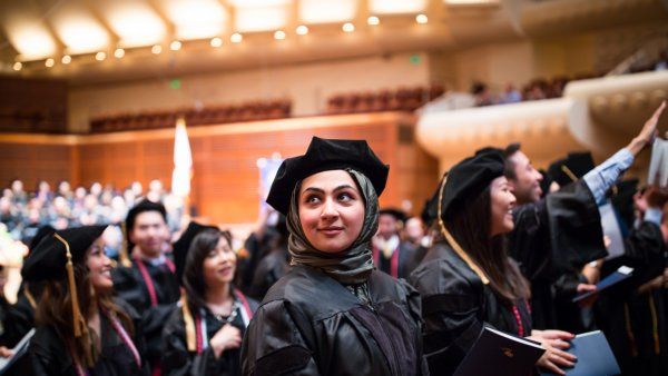 Students in audience at SOP Commencement 2019