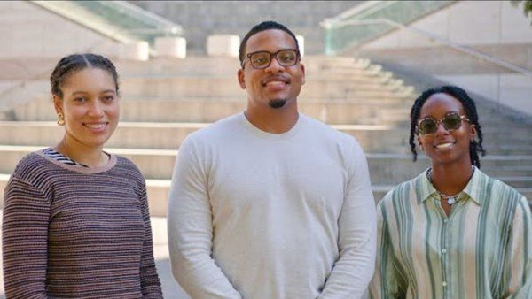 Three Black UCSF students: Christina Stephens, Jayson Davidson, and Sydney Williams.