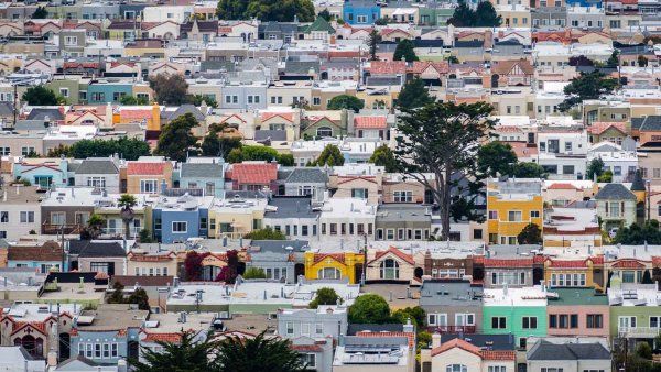 An aerial view of the San Francisco Sunset District.