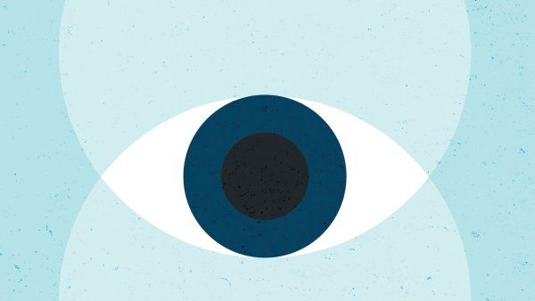 Graphic illustration of an eye.