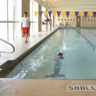 A swim lane in the indoor pool