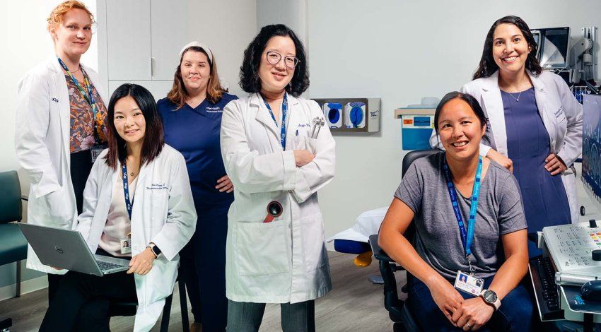 Portrait of a female neuroscience clinic team
