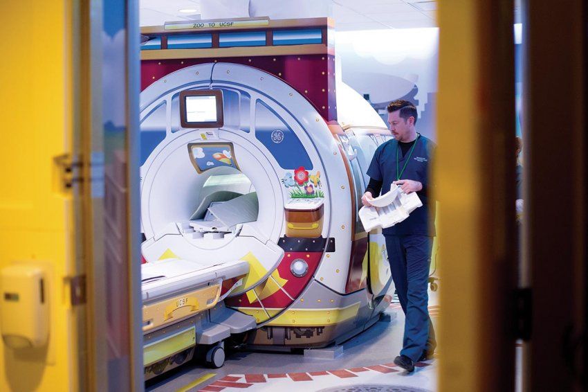 A new MRI machine at UCSF Benioff Children’s Hospital at Mission Bay.