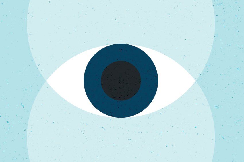 Graphic illustration of an eye.